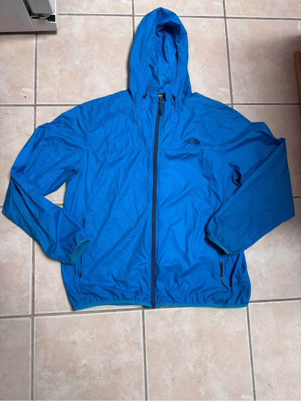 The North Face Men’s Blue Hooded Windbreaker Jacket